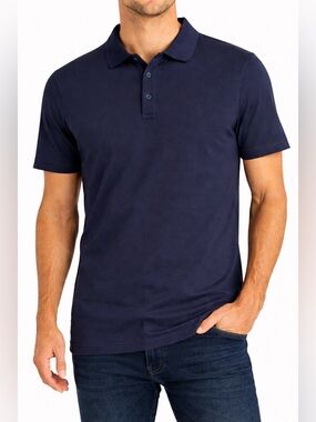Hugo Boss Dark Blue Polo Shirt Men’s XL Short Sleeve Classic Stretch Golf Casual